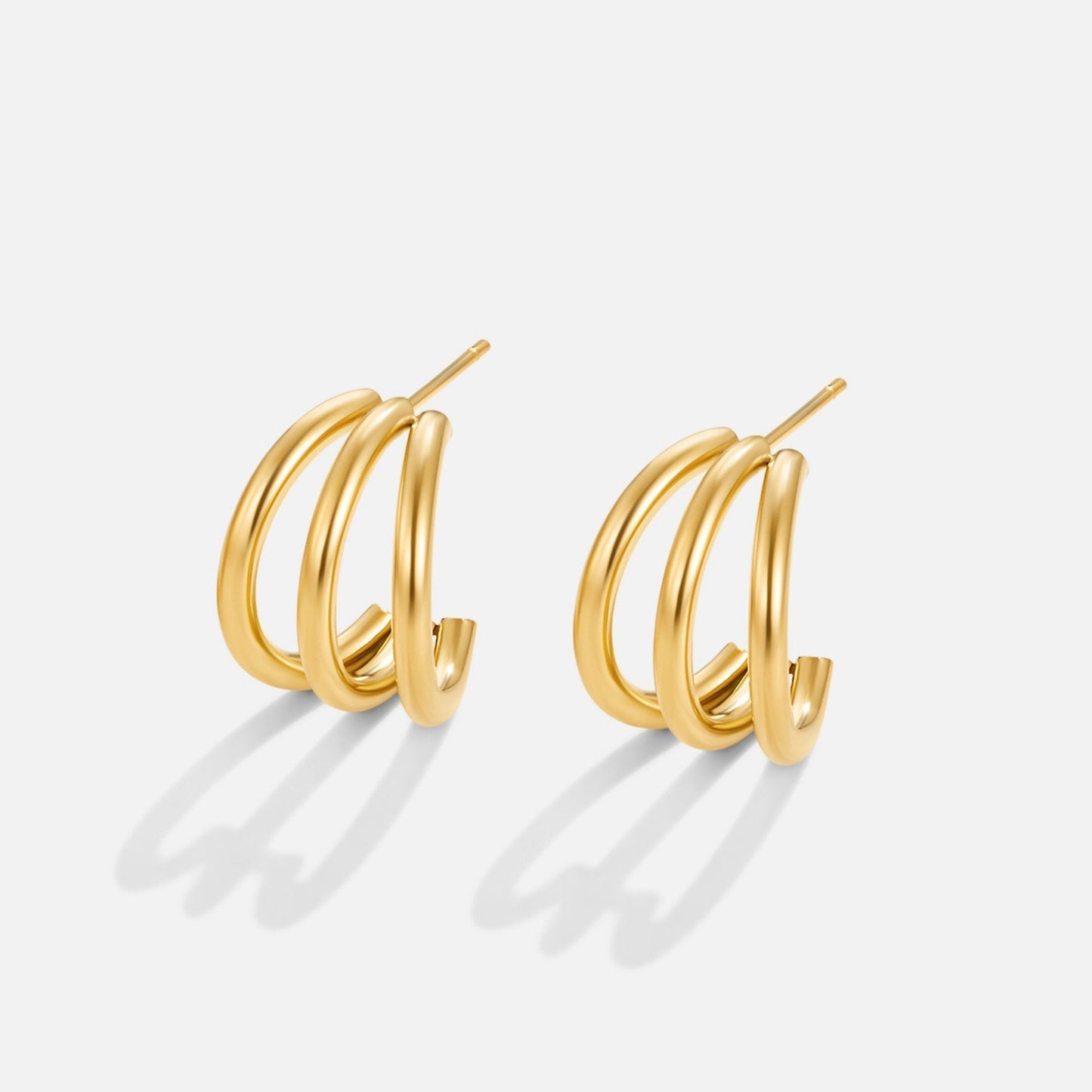 Pendientes Ana Triple Oro