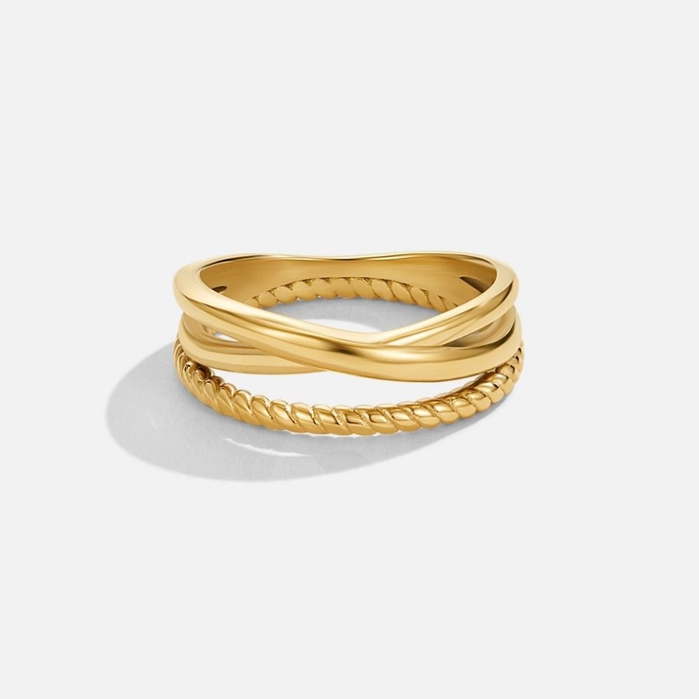 Anillo Ara Cruzado Retorcido