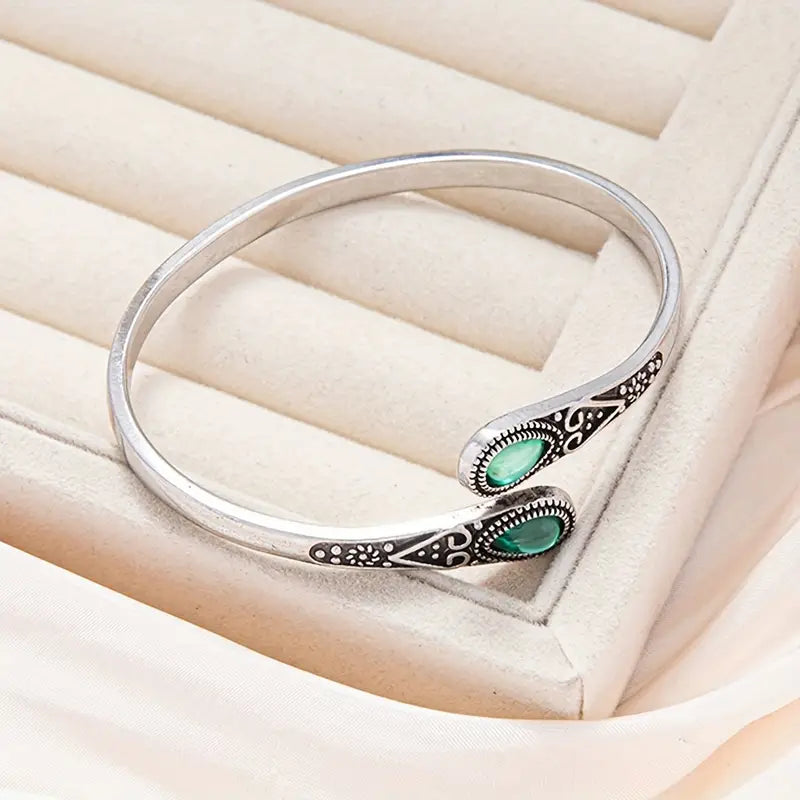 Pulsera Esmeralda | Plata