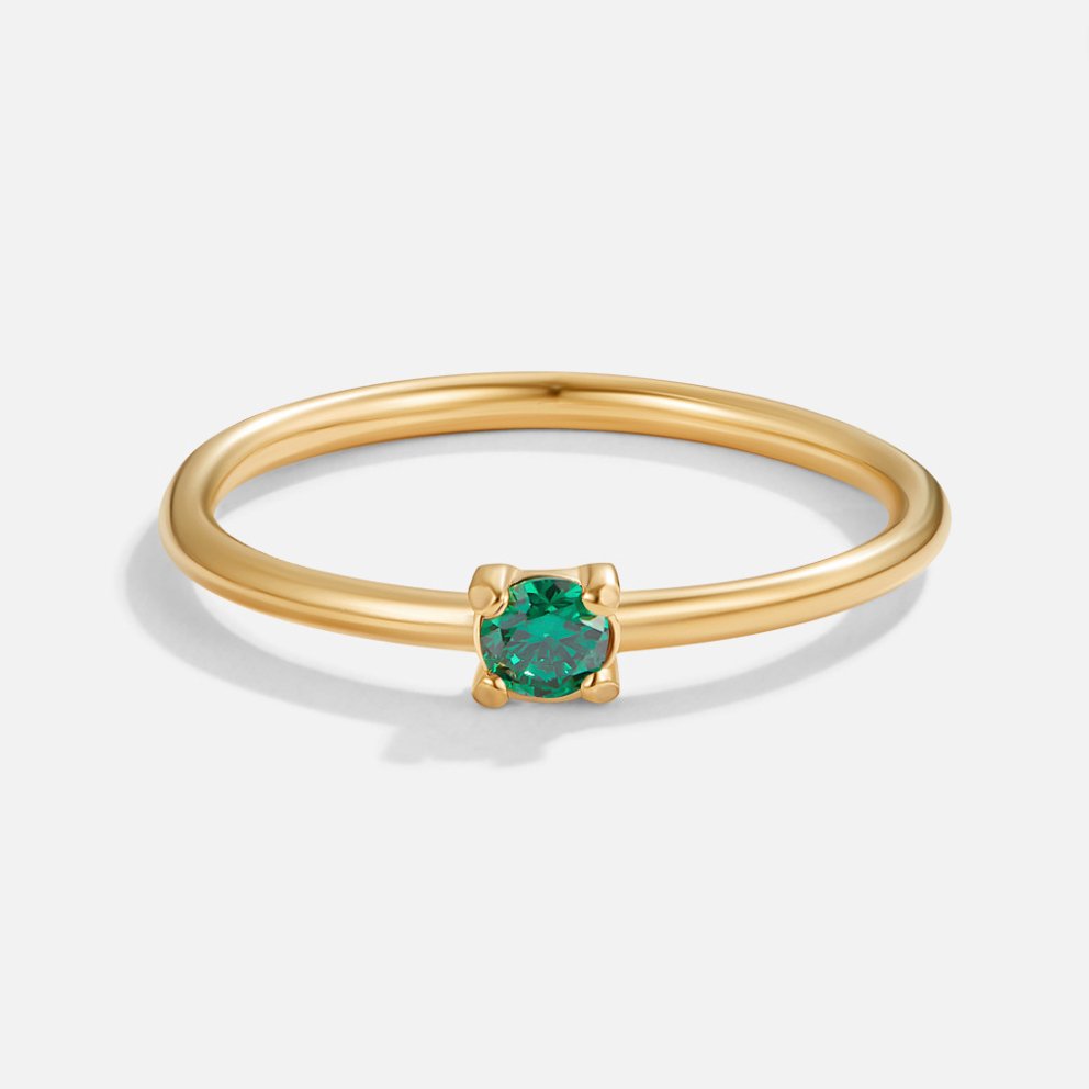 Anillos de Oro 18K con Piedra de Nacimiento