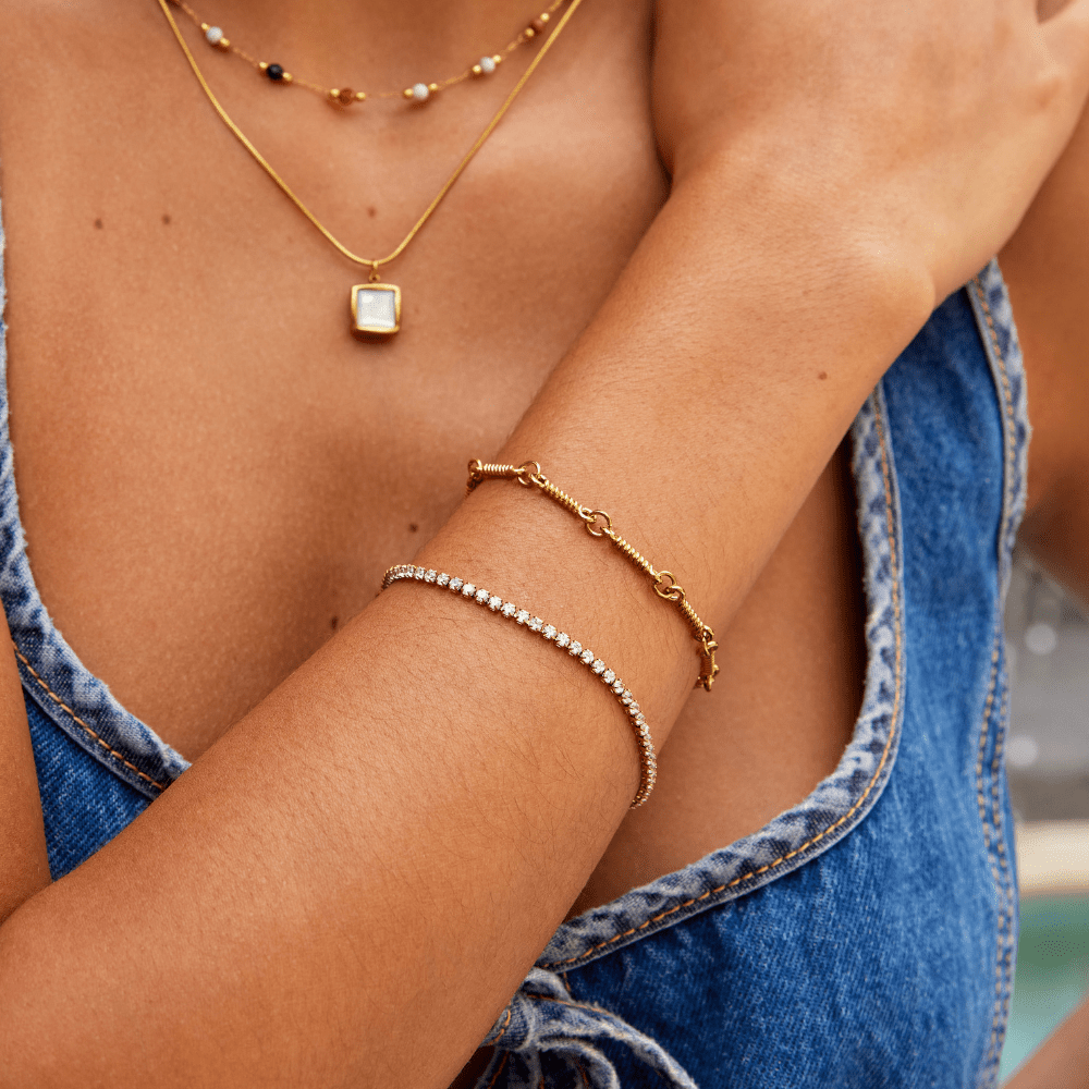 Pulsera Tennis Cordelia Dorada