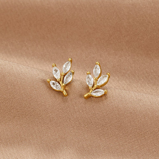 Aros de Cristal en Forma de Hoja
