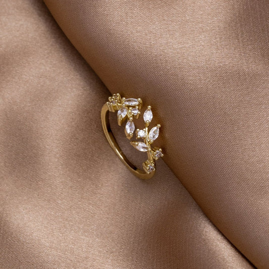 Anillo Vid de Cristal en Oro 18K