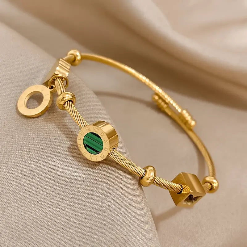Pulsera Esmeralda | Oro