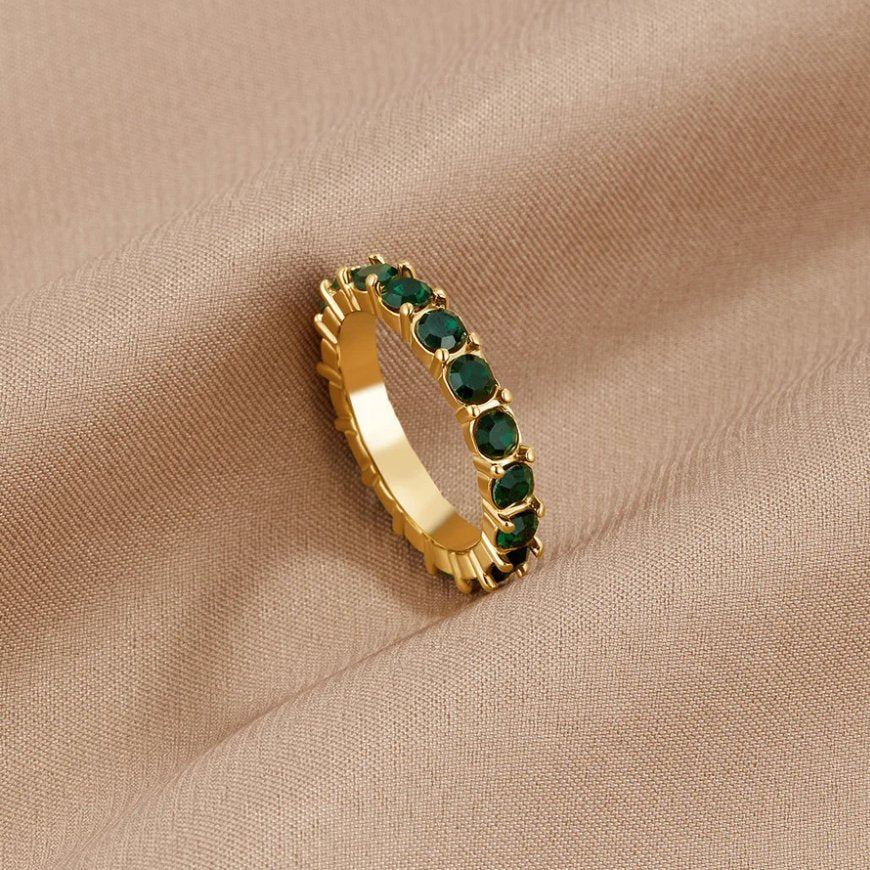 Anillo Emerald Beauty de Cristal 18K
