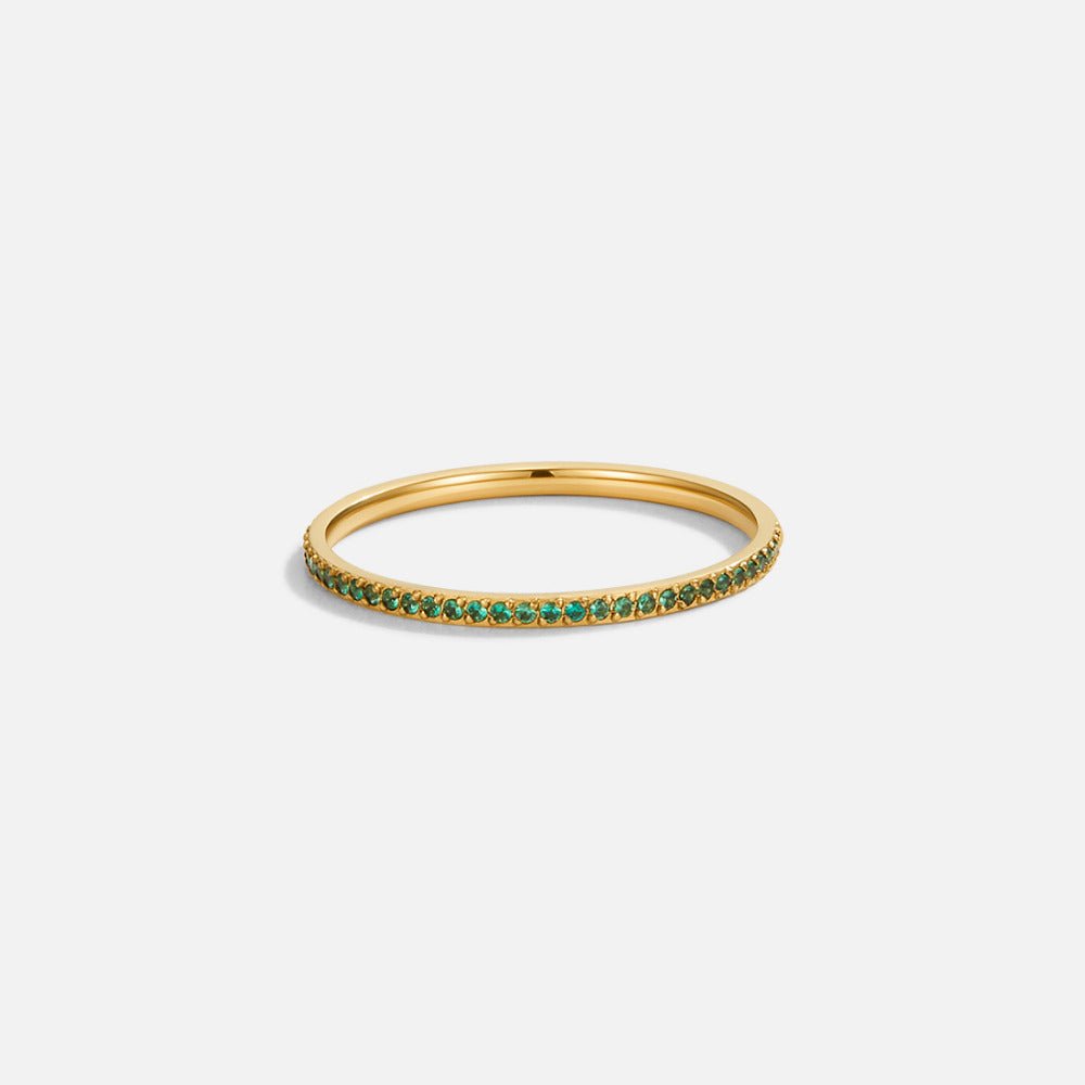 Anillo Eternidad con Cristal Esmeralda