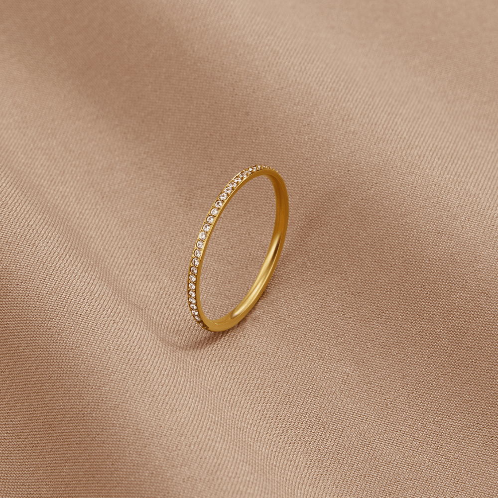 Anillo Eternidad de Cristal 18K