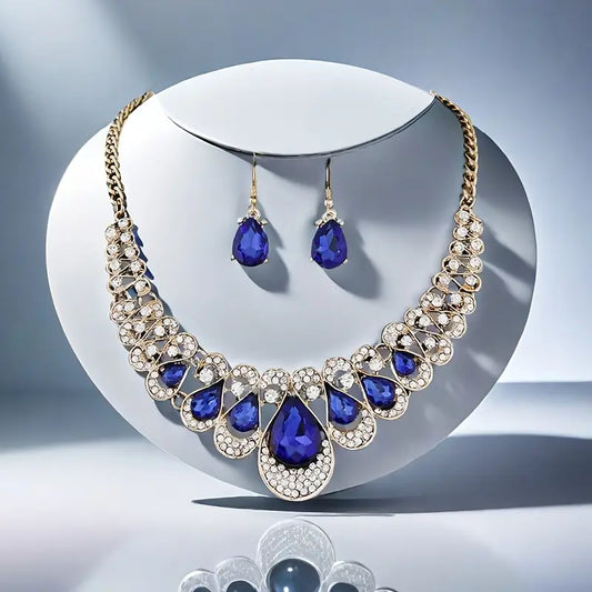 Set de Joyería de Zafiro Marina | Oro