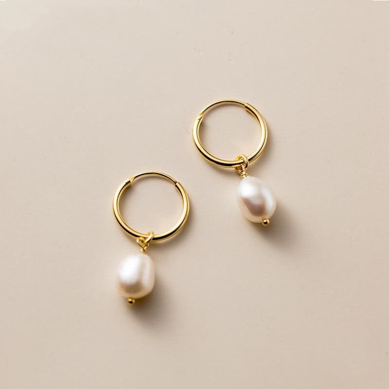 Aros Bella con Perla de Agua Dulce