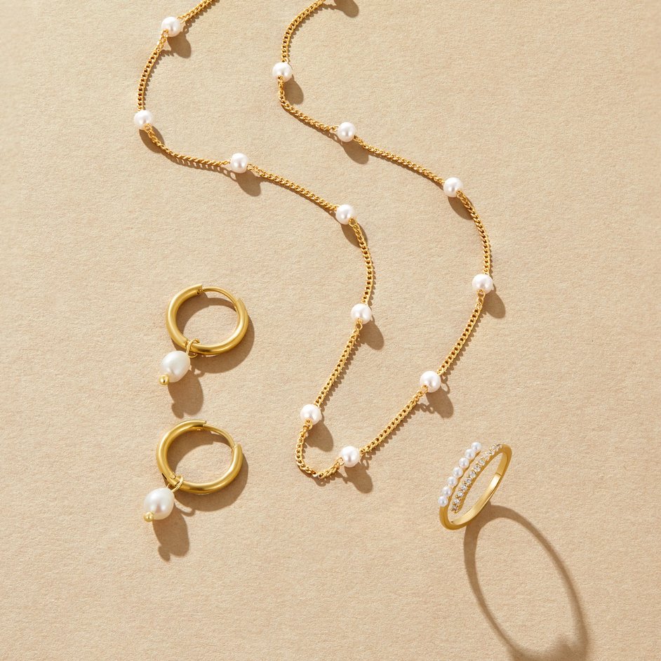 Aros Bella con Perla de Agua Dulce