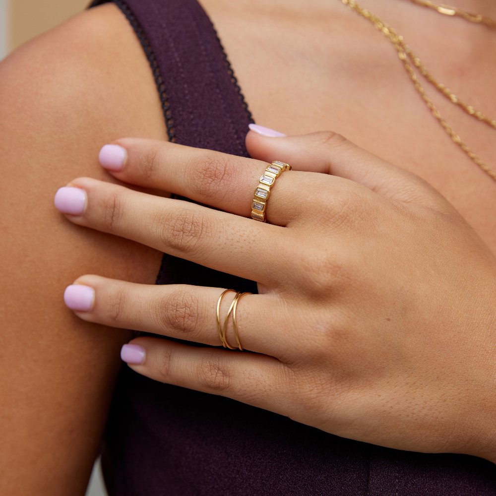Anillo Gigi Cuadrado con Cristal