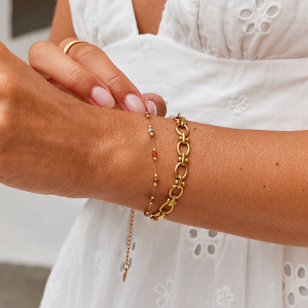Pulsera de Cadena de Eslabones Dorada