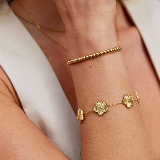Pulsera Trébol Dorada