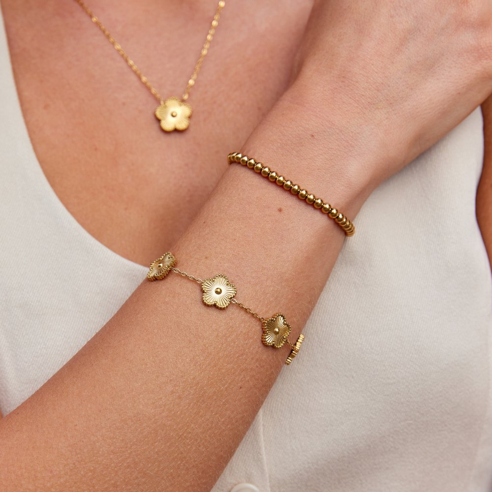 Pulsera Trébol Dorada