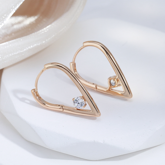 Pendientes Elegantes Dorados en Punta