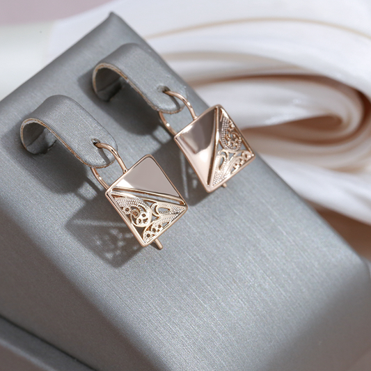 Pendientes Cuadrados Elegantes en Oro