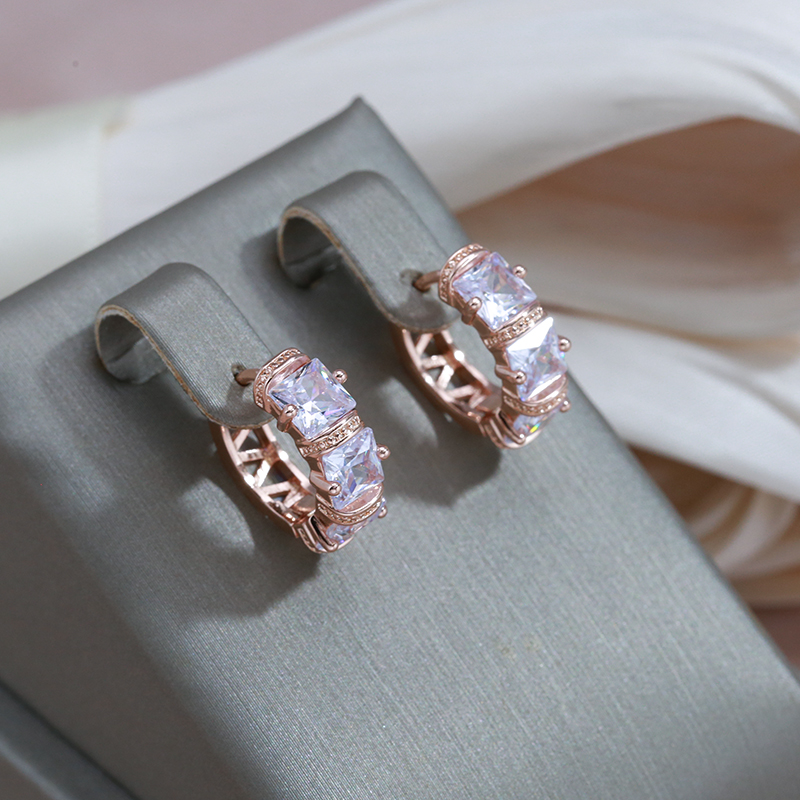 Pendientes Elegantes Revestidos de Cristal