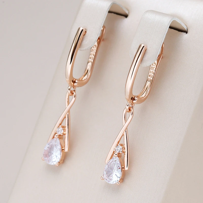 Pendientes Colgantes Elegantes con Cristal