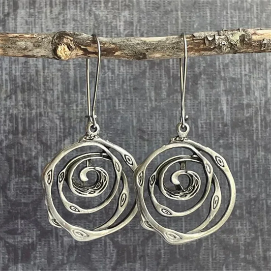 Pendientes Vintage Laberinto de Plata