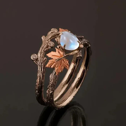 Anillo Natural de Piedra Luna