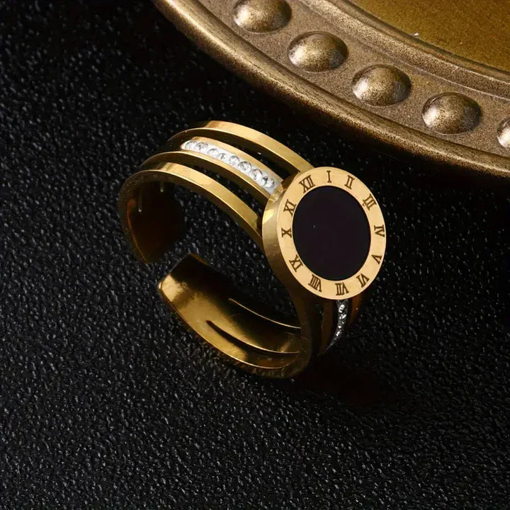 Anillo Vintage en Oro y Negro