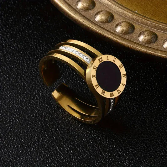 Anillo Vintage en Oro y Negro