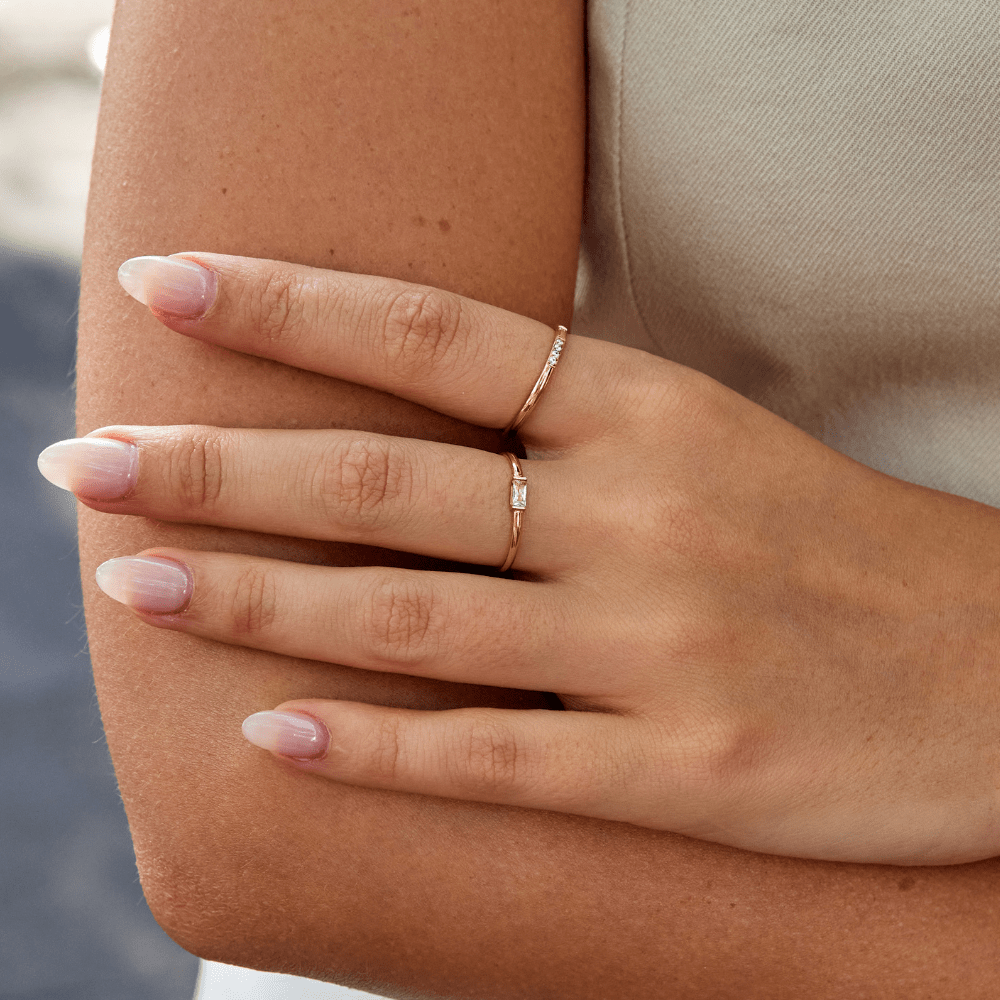 Anillo Leonore con Cristal Baguette