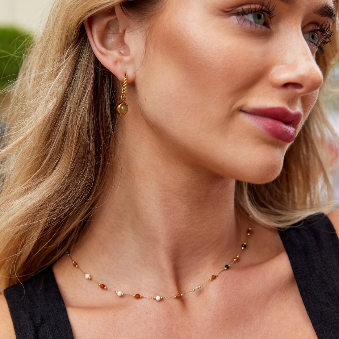 Collar Sophia de Piedras con Cuentas