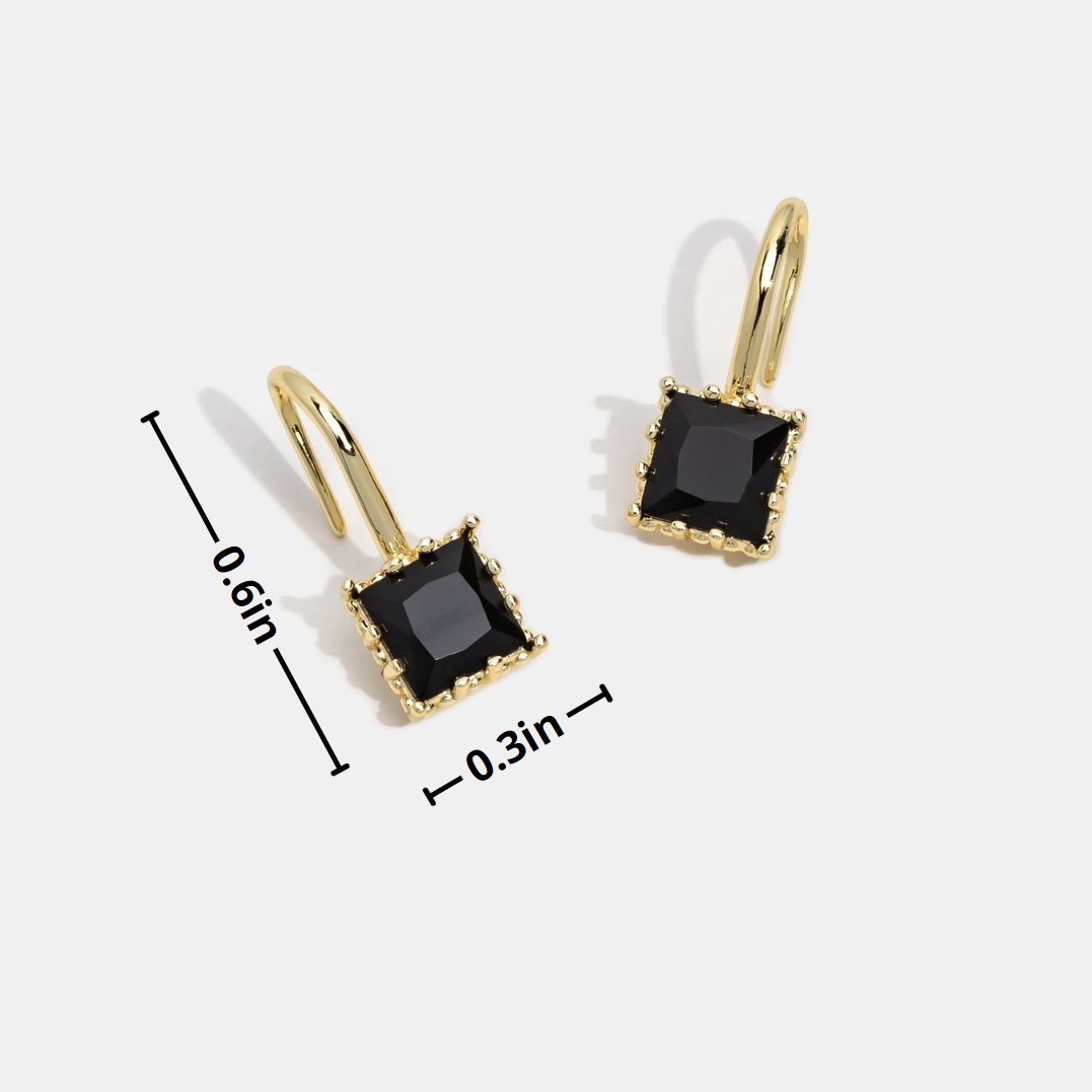 Aros Piper Colgantes de Cristal Negro