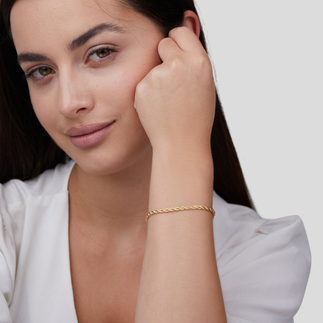 Pulsera Retorcida de Oro 18K