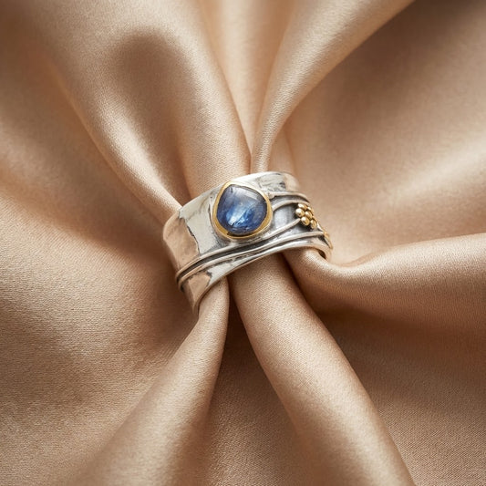 Anillo Bohemio de Piedra Preciosa para Meditación