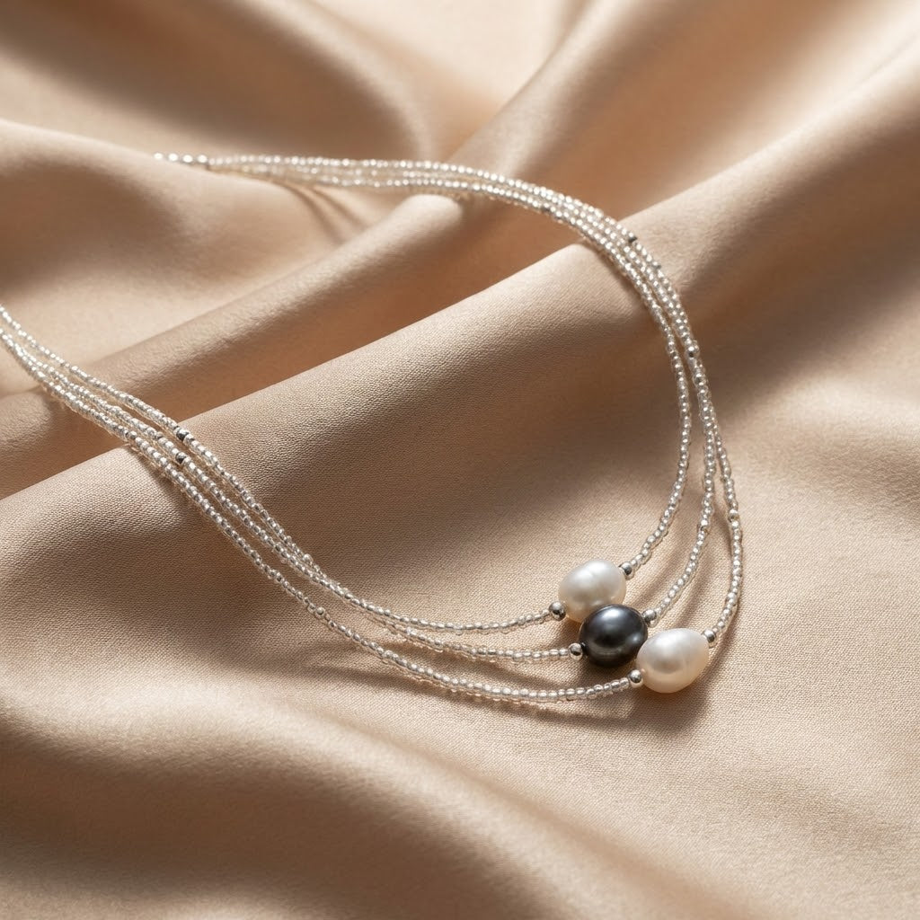 Collar Vintage de Perlas de Agua Dulce
