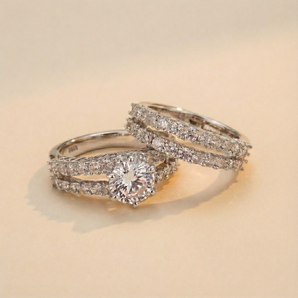 Resplandor Eterno | Set de Anillos de Oro para Mujeres