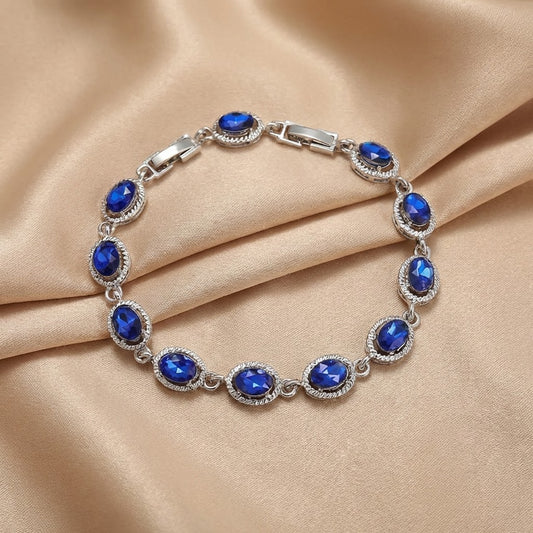 Pulsera de Zafiro Serena | Oro Blanco