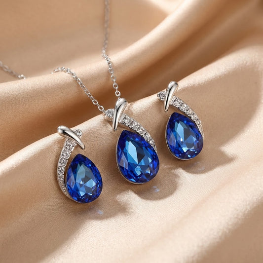 Set de Joyería Elegancia Sirena | Oro Blanco