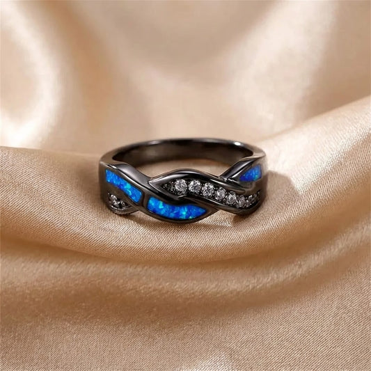 Anillo de Zafiro Thessia | Oro Blanco