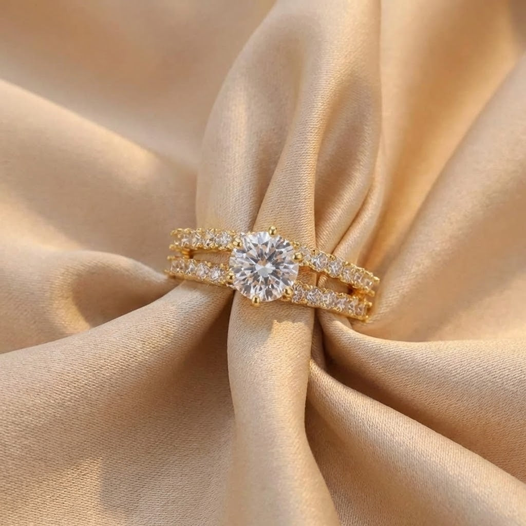 Resplandor Eterno | Set de Anillos de Oro para Mujeres