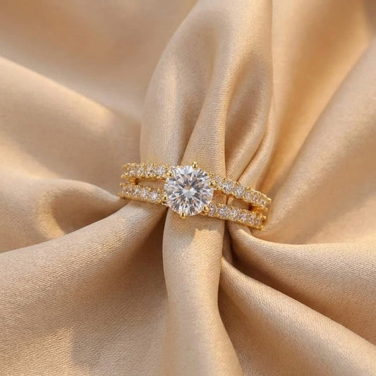 Resplandor Eterno | Set de Anillos de Oro para Mujeres