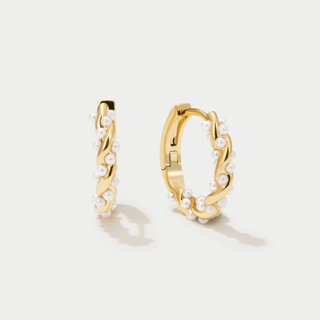 Pendientes de Aro con Perlas Vale